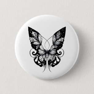 Bóton Redondo 5.08cm Butterfly Wild Animal Nature Illustration Art Tatt