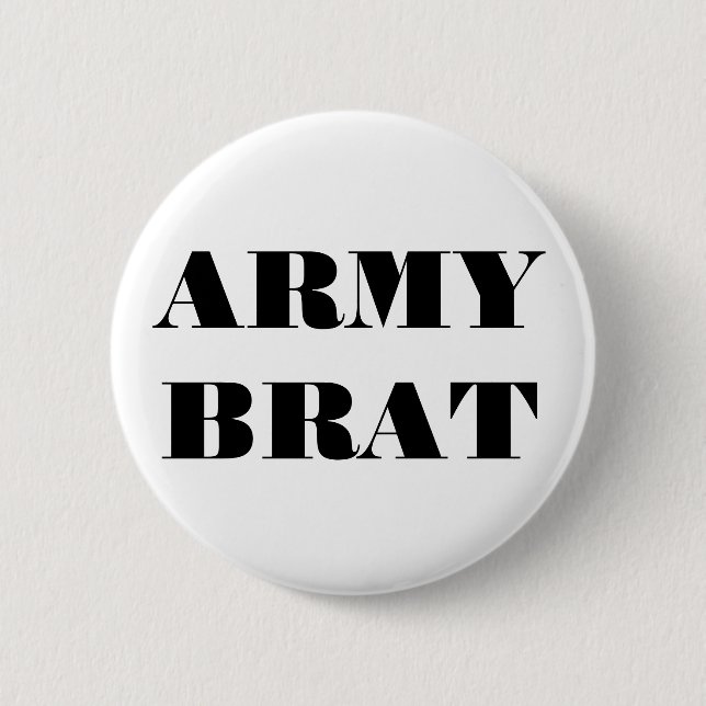 Bóton Redondo 5.08cm Button Army Brat (Frente)