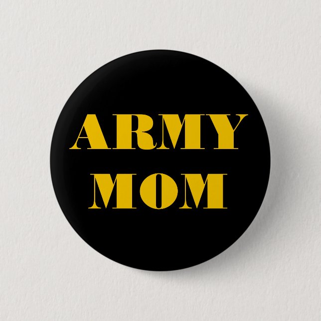 Bóton Redondo 5.08cm Button Army Mãe (Frente)