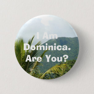 Bóton Redondo 5.08cm Button - 'Eu sou Dominica'