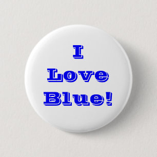 Bóton Redondo 5.08cm Button I Love Blue