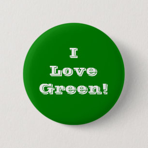Bóton Redondo 5.08cm Button I Love Green
