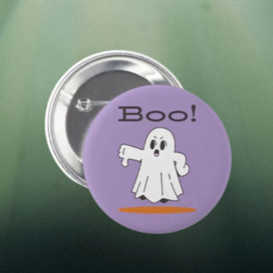 Bóton Redondo 5.08cm Buu! Fantasma Bonito Botão Divertido de Halloween