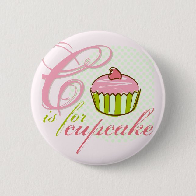 Bóton Redondo 5.08cm C é para o botão do cupcake (Frente)