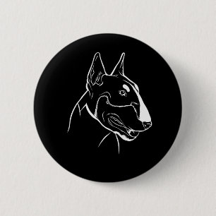 Bóton Redondo 5.08cm Cabeça de Cão Bull Terrier