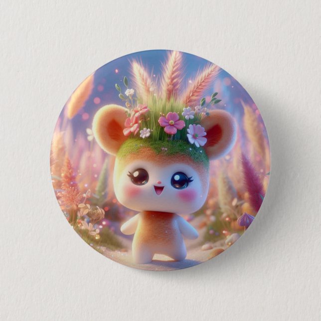 Bóton Redondo 5.08cm cabeça de ervas daninhas (Frente)