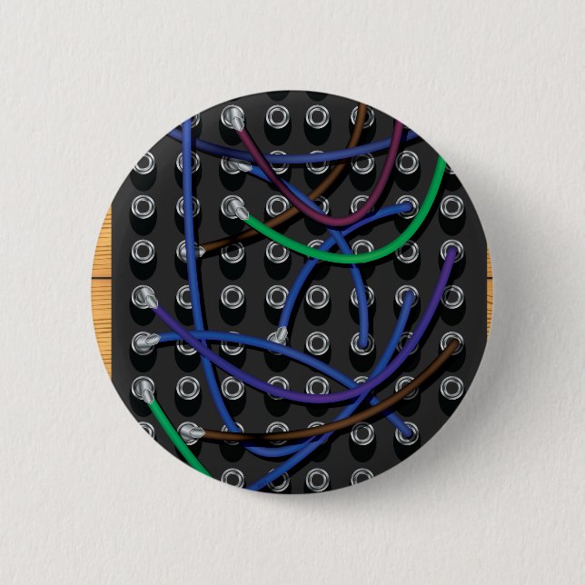 Bóton Redondo 5.08cm Cabos de troca telefônica (Frente)