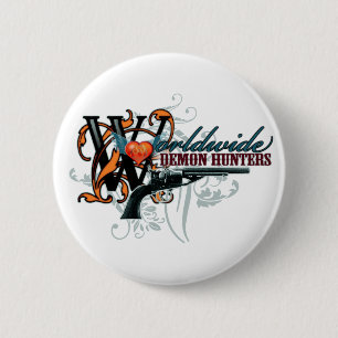 Bóton Redondo 5.08cm Caçadores mundiais do demónio