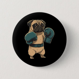 Bóton Redondo 5.08cm Cachorro Boxe Pug Boxerador Luvas de Boxe Mma Kick