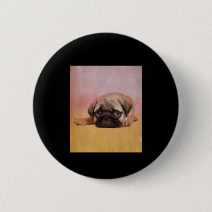 Bóton Redondo 5.08cm Cachorro Cachorro Presente dos Pug Dog Lovers
