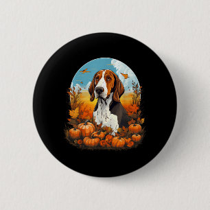 Bóton Redondo 5.08cm Cachorro Coonhound Walker de Árvore de Abóbora Hal