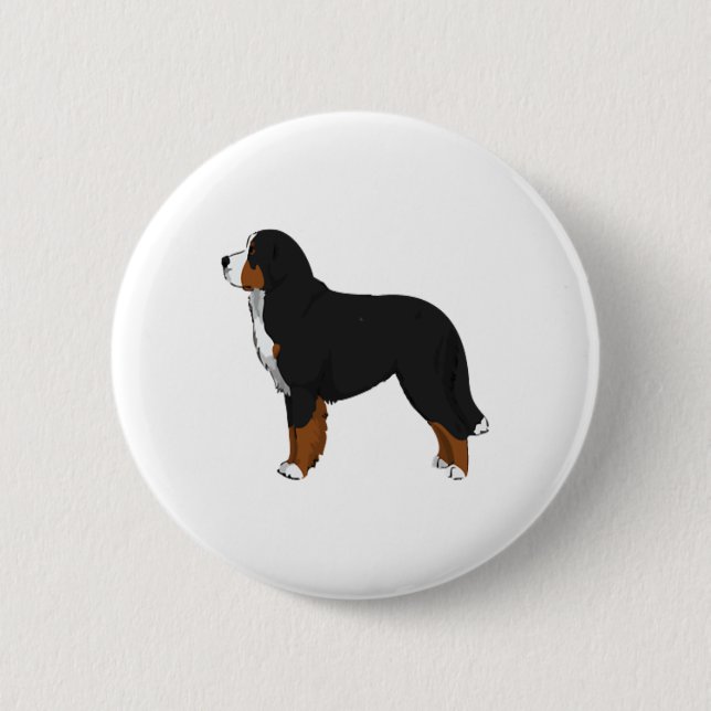 Bóton Redondo 5.08cm Cachorro da Montanha Bernese (Frente)