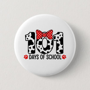 Bóton Redondo 5.08cm Cachorro Dálmata Menino 100 Dias de Escola 100º Di