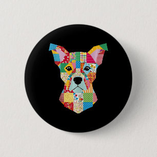 Bóton Redondo 5.08cm Cachorro De Padrões De Inclinação Para Quilter Sew
