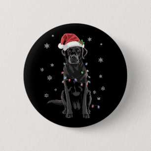 Bóton Redondo 5.08cm Cachorro de pijama com luz de árvore de Natal Labr