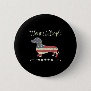 Bóton Redondo 5.08cm Cachorro Merica dachshund vintage weenie o povo