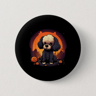 Bóton Redondo 5.08cm Cachorro Poodle Halloween Homens Mulheres Crianças