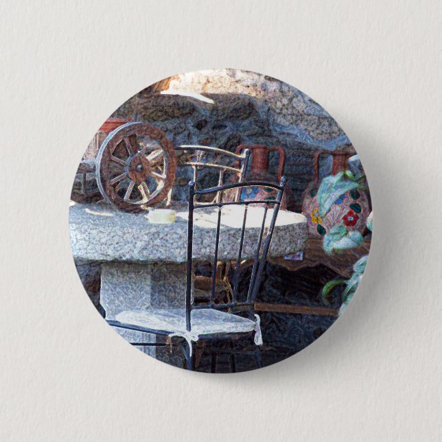 Bóton Redondo 5.08cm Cactus Espanhol Ainda Vida (Frente)