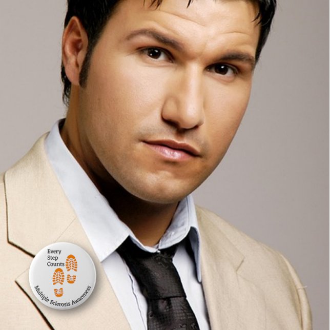 Bóton Redondo 5.08cm Cada Passo Conta com Sensibilização para a Esclero (Criador carregado)