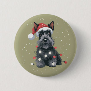 Bóton Redondo 5.08cm Cães Scottie Terrier Escocês Natal Mãe de Cachorro