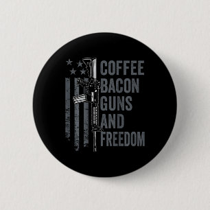 Bóton Redondo 5.08cm Café Bycon Armas E Liberdade - Churrasqueira Pro G
