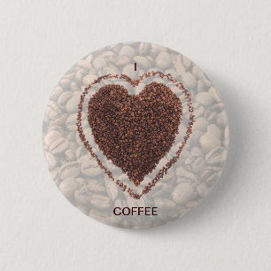 Bóton Redondo 5.08cm Café do amor
