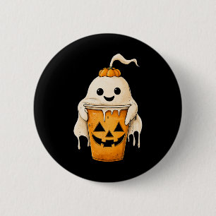 Bóton Redondo 5.08cm Café Físico Fantasma Do Halloween Com Spook Divert