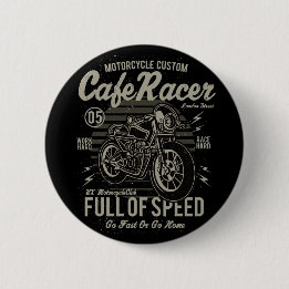 Bóton Redondo 5.08cm Café Racer Work Race Duro Duro Ir Rápido ou Ir par