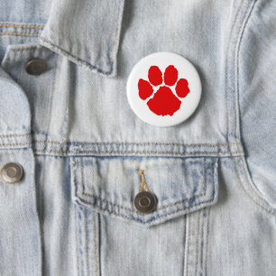 Bóton Redondo 5.08cm Café Red Paw  