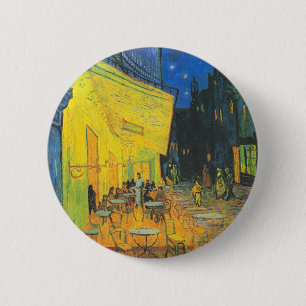 Bóton Redondo 5.08cm Café Terrace à Noite de Vincent Van Gogh