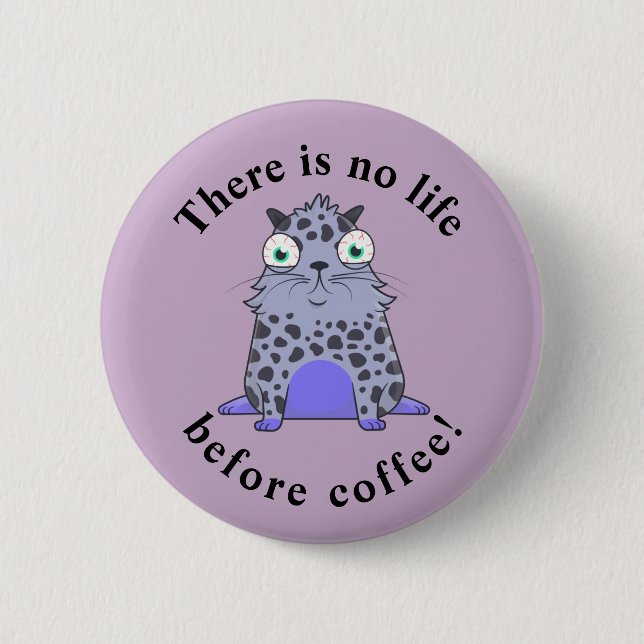 Bóton Redondo 5.08cm Caffelotta cryptokitty quer café (Frente)