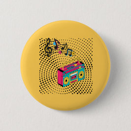 Bóton Redondo 5.08cm Caixa de expansão de áudio retroativa.