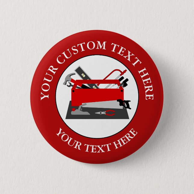 Bóton Redondo 5.08cm Caixa de ferramentas do Handyman (Frente)