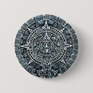 Bóton Redondo 5.08cm Calendário maia / Maya Kalender