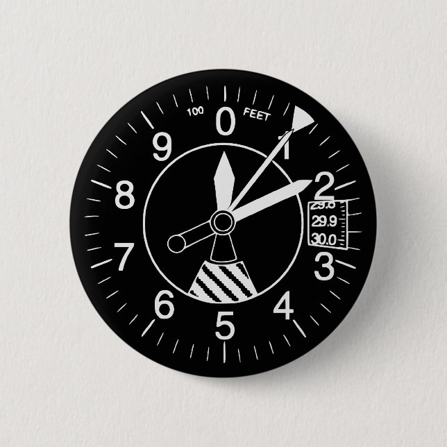 Bóton Redondo 5.08cm Calibre do altímetro dos aviões (Frente)