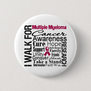 Bóton Redondo 5.08cm Caminhada da consciência do cancer do mieloma