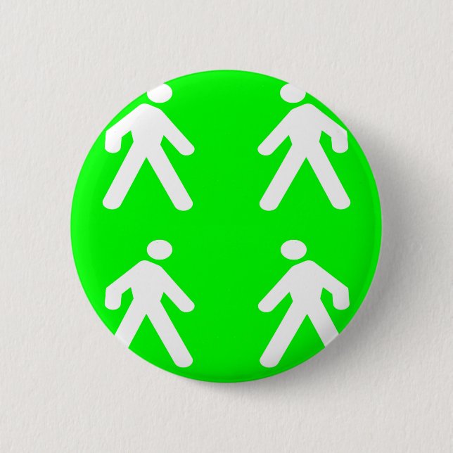 Bóton Redondo 5.08cm Caminhe no verde (Frente)
