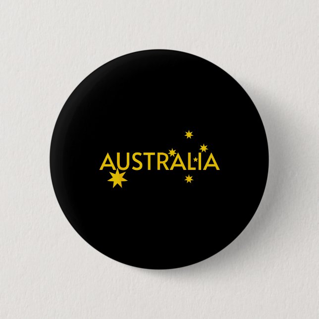 Bóton Redondo 5.08cm Camisa da Bandeira da Austrália  (Frente)