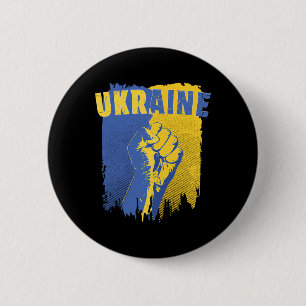 Bóton Redondo 5.08cm Camisa da Ucrânia Bandeira Ucraniana Punho Patriót