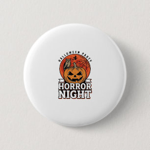 Bóton Redondo 5.08cm Camisa de Abóbora Vintage Halloween Horror Night D