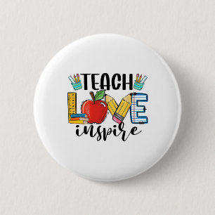 Bóton Redondo 5.08cm Camisa de Amor Inspire Ensino Divertido Ck Para Pr