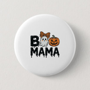 Bóton Redondo 5.08cm Camisa de Design de Halloween da Mãe Fantasma Abób