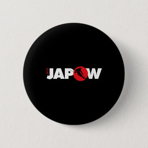 Bóton Redondo 5.08cm Camisa de Esqui Japão Japow Pó Esqui Bandeira Japo