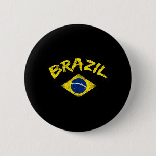 Bóton Redondo 5.08cm Camisa de futebol da seleção brasileira do Brasil
