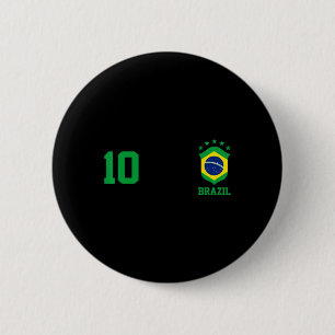 Bóton Redondo 5.08cm Camisa de Futebol Feminina Bandeira do Brasil Orgu