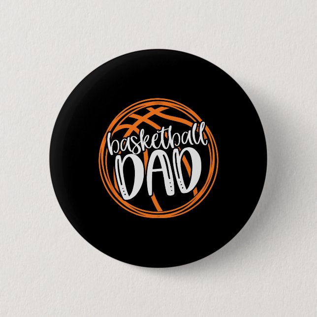 Bóton Redondo 5.08cm Camisa de PAI de basquetebol (Frente)