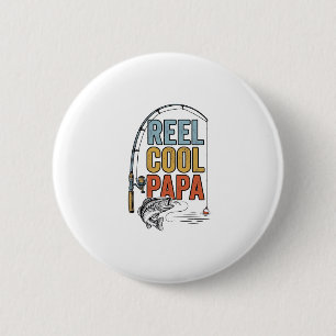 Bóton Redondo 5.08cm Camisa de Pesca Reel Cool Papa Design_1
