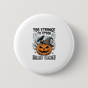 Bóton Redondo 5.08cm Camisa de professora de biologia de Halloween Corv