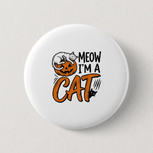 Bóton Redondo 5.08cm Camisa de tipografia de abóbora de gato engraçado