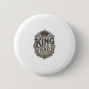 Bóton Redondo 5.08cm Camisa do Dia dos Pais com Gravação Vintage King D